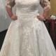 Modest Bateau Neck 2016 Plus Size Wedding Dresses Cheap Applique Lace Tulle Bridal Gowns Floor Length Bridal Dresses Half Sleeve Ball Gowns Online with $106.71/Piece on Hjklp88's Store 
