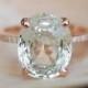 GIA Sapphire Engagement Ring 18k Rose Gold 8.54ct Unheated Jasmine Oval Sapphire Ring
