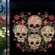 Sugar Skulls Day Of The Dead New Small Garden Yard Flag, Cool Gothic Flare