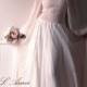 Custom Made Dreamy Vintage Style Elegant Long-sleeved Silk Chiffon Wedding Dress Gown