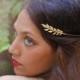 Olive Leaf Greek Goddess Headband, Leaves Headband, Bridal Hair Accessories, Grecian Crown, Gold Leaf Wreath, Laurel Wreath, Roman Headband