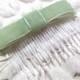 Sage Green Velvet Bow Hair Comb.  Velvet Bow Fascinator. Celadon Green. Celery Green