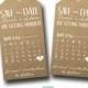 Printable, Save the Date Tags- Rustic Style with Calendar- For the DIY Bride- Digital File- Printable Save the Date