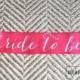 Hot Pink and White Bachelorette Party Sash - Custom Lettering Sash