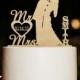 Mr and Mrs Wedding Cake Topper-Silhouette Bride and Groom Kiss Cake Topper-Custom Last Name Cake Topper with date-Rustic Cake Topper Wedding
