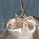 Wedding Dollar Dance Bag Purse Ivory Satin Brocade with Satin Ribbon Drawstring and Wrist Strap, Lined with Moire Polished Cotton