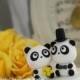 Panda Wedding Cake Topper---k955