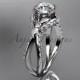 Unique platinum diamond flower, leaf and vine wedding ring, engagement ring ADLR218
