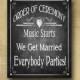 Order of Ceremony Wedding sign - chalkboard signage -  with optional add ons