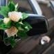 Simple Floral Wedding Car Decor