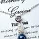 Mother of the groom ,mother of the bride gift,mother on law gift,thank you for raising the man of my dream,box & card ,blue bridal jewelry