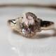 6x8mm Oval Cut VS Morganite Ring in Solid 14K Rose gold Wedding Ring Diamond Ring Morganite Engagement Ring Gemstone Ring