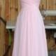 Pale Pink Bridesmaid dress, Chiffon Wedding dress, Sweethear Evening Dress, Wedding dress, Prom Dress, Formal Dress floor length
