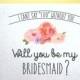Will you be my bridesmaid gift request card will you be my maid of honor from bride to best friend rustic card I can't say I do without you