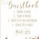 Instant Photo Guestbook Sign - 8 x 10 - Printable sign in "Shine" antique gold  - Romantic Blooms - PDF and JPG files - Instant Download