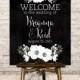 Wedding Welcome Sign Printable // PRINTABLE DIY Large Custom Wedding Sign // Welcome Wedding Sign // Vintage Black & White Floral // DIGITAL