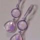 Violet Opal & CZ Bridal Earrings /Pink Opal Bridal or Bridesmaid Earrings/ White Opal Wedding Earrings/Opalite Earrings