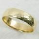 Gold Wedding Band. Hammered Gold ring. Statement wedding ring. Rustic wedding band. Hammered Texture Finish. Unisex 14K gold  5mm.