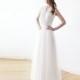 Ivory minimalist tulle wedding gown , Ivory bridal maxi tulle dress