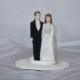 Bride & Groom Wedding Cake Topper - Vintage 1940s Wedding Cake Topper - Bisque Bride Groom Figures - Bridal Cake Topper
