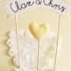 Personalized Wedding Cake Topper, Banner Cake Topper, Name Cake Topper