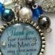 Mother of the Groom Gift, Thank you for raising the man of my dreams, PERSONALIZED keychain daughter in law mother in law beautiful quote