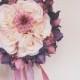 Pink and Purple Flowers  Bouquets for Wedding Bridal Bouquets Centerpieces Home Decoration