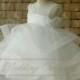 Flower Girls Gown Ivory Tutu Dress Birthday Dress for Toddler