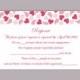 DIY Wedding RSVP Template Editable Text Word File Download Rsvp Template Printable RSVP Cards Pink Red Rsvp Card Heart Elegant Rsvp Card