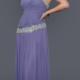 2015 Crystals Sleeveless Ruched Floor Length One Shoulder Purple Chiffon