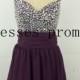 2014 short Grape homecoming dress in chiffon Chiffon Short Prom Dress/ Cocktail Dress/ Party Dress/ Homecoming Dress /Sweet