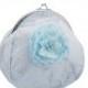 white and blue bride handbag, bridal lace clutch bag, womens purse bag in wedding, formal, vintage  style, bridesmaid clutch handbag 1495-02