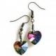 Crystal Heart Earrings /multicolor earrings/heart earring/crystal earring /handmade earrings/bridesmaid earrings