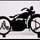 Harley Davidson Motorcycle Wedding Cake Topper with We Do in the wheels - Motorcylce Cake Topper - Harley Cake Topper