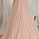 Blush Cap Sleeve Illusion Neckline Backless Lace Tulle Wedding Dresss, Blush Pink Beaded Lace Wedding Dress, Blush Beach Wedding Dress W510