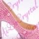 Aidocrystal Lovely pink pearls sexy peep toe high heels ladies wedding shoes from Reliable pearl bridal shoes suppliers on Aido Crystal