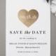 Instant Download Save the Date Template - Heart of Gold - Wedding Save the Date Template