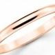 10K Solid Rose Gold 2mm Comfort Fit Wedding Band Ring