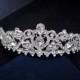 Sparkling  crystal headpiece, Silver wedding tiara, Royal crystal bridal tiara, Rhinestone Bridal headband,,Bridal crown