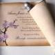 Rustic wedding invitations, wedding scroll, cherry blossom invitations, spring invitation - 25