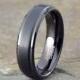 Tungsten Wedding Band, Black Tungsten Ring, Brushed, Polished Stepped Edges, His, Hers, Unisex, 6mm tungsten wedding band, Anniversary ring