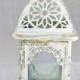 NO: L004 Wedding Lantern Centerpiece Vintage Antique White & Gold. Wedding Decor. Wedding Table Centerpieces. Centerpiece Ideas