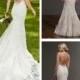 Fit and Flare Deep V-neck Low Backless Wedding Dress