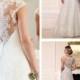 Lace Cap Sleeves Sweetheart A-line Wedding Dress with Illusion Back