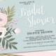 Bridal Shower Invitation Bridal Shower Invite Floral Bridal Shower Flowers Blush Pink Blue Wedding Shower ANY EVENT