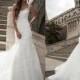 New Arrival Lace Wedding Dresses Backless 2016 Cheap Sheer Neck Sleeveless Mermaid Wedding Gowns Sweep Train Milla Nova Cheap Bridal Dress Online with $109.8/Piece on Hjklp88's Store 