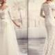 Suki Lace Wedding Dresses V Neck 3/4 Long Sleeves Covered Buttons 2016 Modeca Beading Belt with Remove Train Ivory Bridal Gowns Online with $123.72/Piece on Hjklp88's Store 