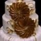 Gold Invite — Round Wedding Cakes