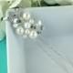 Swarovski crystal pearl wedding hair pin, bridal hair accessories, pearl rhinestone hairpin, bridal hair pearl, bridal hairpins,hairpins