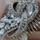 Rhinestone Bridal Comb Large Crystal Bridal Art Deco Hair Comb, Great Gatsby, Hairpiece, Bridal Hair Accessory, Crystal Headpiece